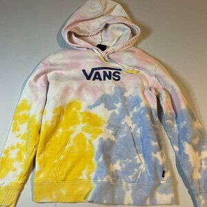Vans Hoodie Sweatshirt Womens Size XS Multicolor Tie‎ Dye Pullover Long Sleeves